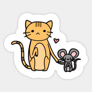 Cat and Mouse Sticker